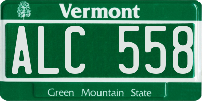 VT license plate ALC558