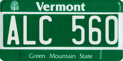 VT license plate ALC560