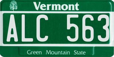 VT license plate ALC563