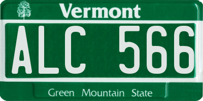 VT license plate ALC566