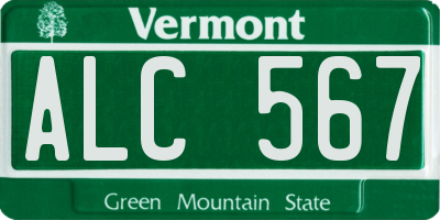 VT license plate ALC567