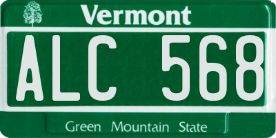 VT license plate ALC568