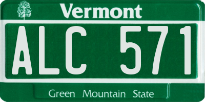VT license plate ALC571