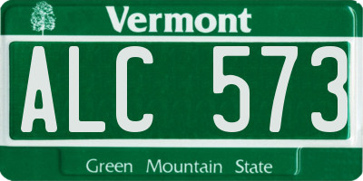 VT license plate ALC573