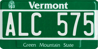 VT license plate ALC575