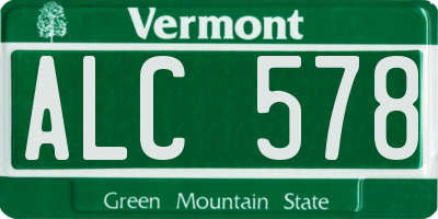 VT license plate ALC578