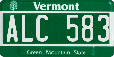 VT license plate ALC583