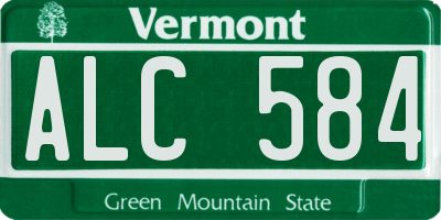 VT license plate ALC584