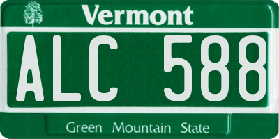 VT license plate ALC588