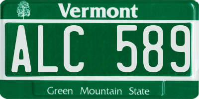 VT license plate ALC589