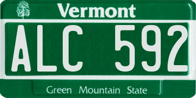 VT license plate ALC592