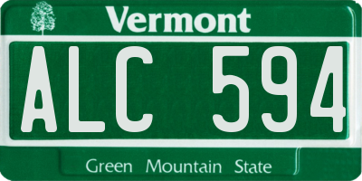 VT license plate ALC594