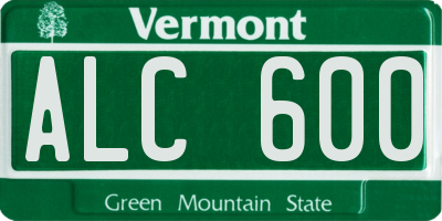 VT license plate ALC600
