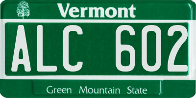 VT license plate ALC602