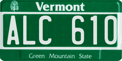 VT license plate ALC610