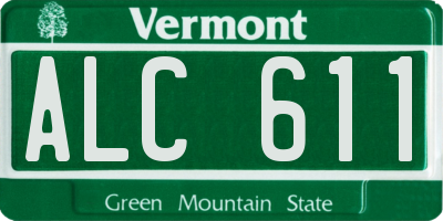 VT license plate ALC611