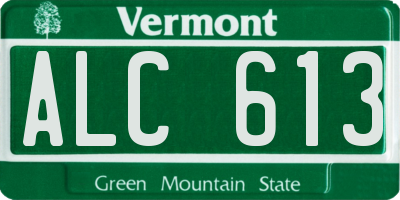 VT license plate ALC613