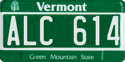 VT license plate ALC614