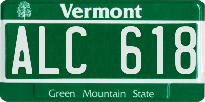 VT license plate ALC618