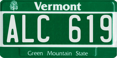 VT license plate ALC619