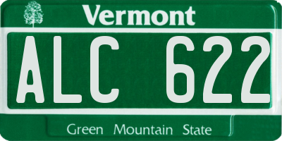 VT license plate ALC622