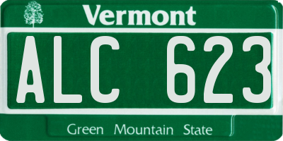 VT license plate ALC623