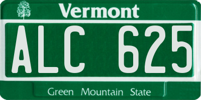 VT license plate ALC625