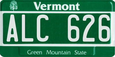 VT license plate ALC626