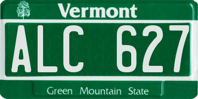 VT license plate ALC627