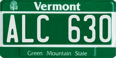 VT license plate ALC630