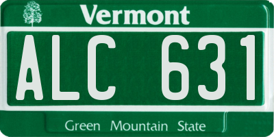 VT license plate ALC631