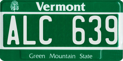 VT license plate ALC639