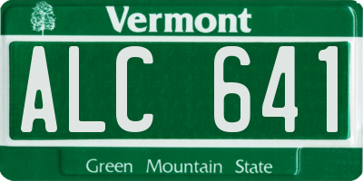 VT license plate ALC641