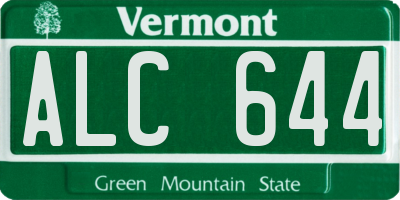 VT license plate ALC644