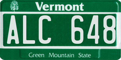 VT license plate ALC648