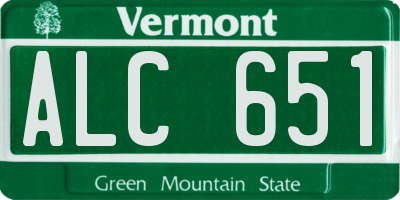 VT license plate ALC651