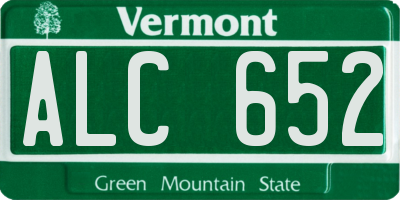 VT license plate ALC652