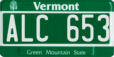 VT license plate ALC653