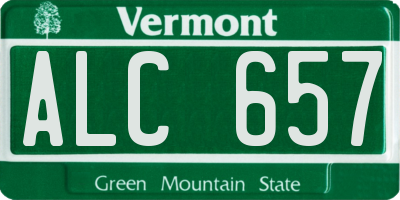 VT license plate ALC657