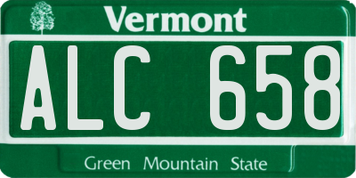 VT license plate ALC658