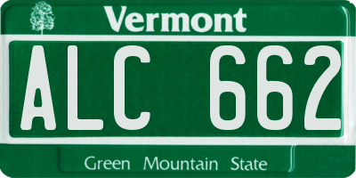 VT license plate ALC662