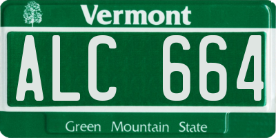 VT license plate ALC664