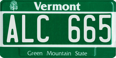 VT license plate ALC665