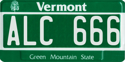 VT license plate ALC666