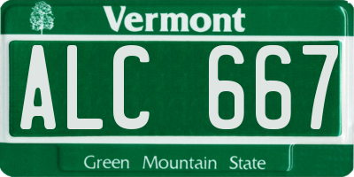 VT license plate ALC667