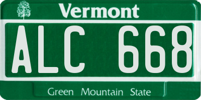 VT license plate ALC668