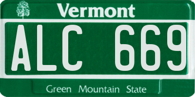 VT license plate ALC669