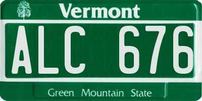 VT license plate ALC676
