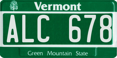 VT license plate ALC678
