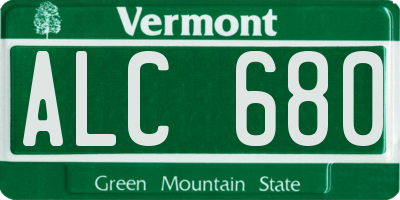 VT license plate ALC680